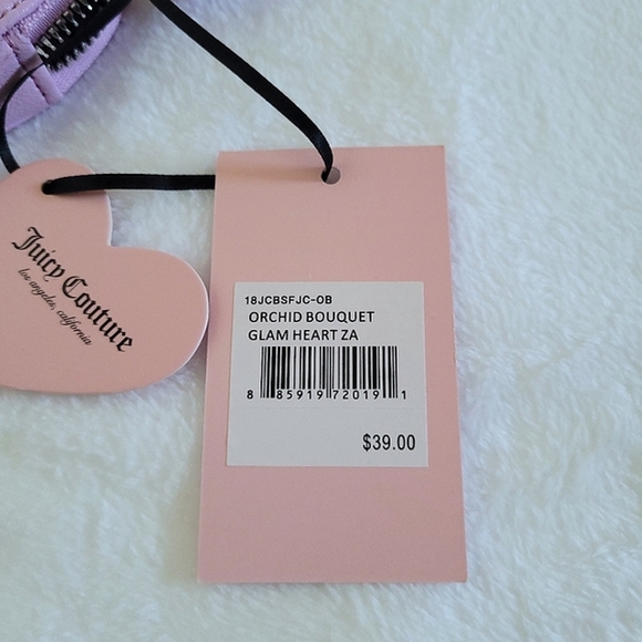 Juicy🍊 Couture "Orchid Bouquet"💐 Glam Heart❤ Zip Around Coin🪙 Purse - NWT - Picture 15 of 15